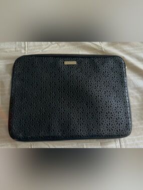 Kate Spade black perforated floral laptop sleeve for 13-inch devices